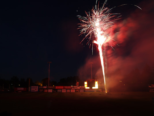 Fireworks at Vancouver Canadians Nat Bailey Stadium fw1 Pro (outdoor) baseball lives in Canada!